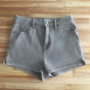 Katie BDG High Waist Pin-Up Shorts in Warm Gray